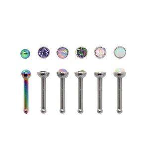 Rainbow Nose Studs